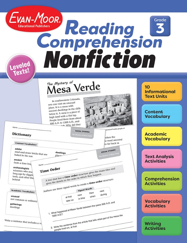 Reading Comprehension: Nonfiction, Grade 3 - Print