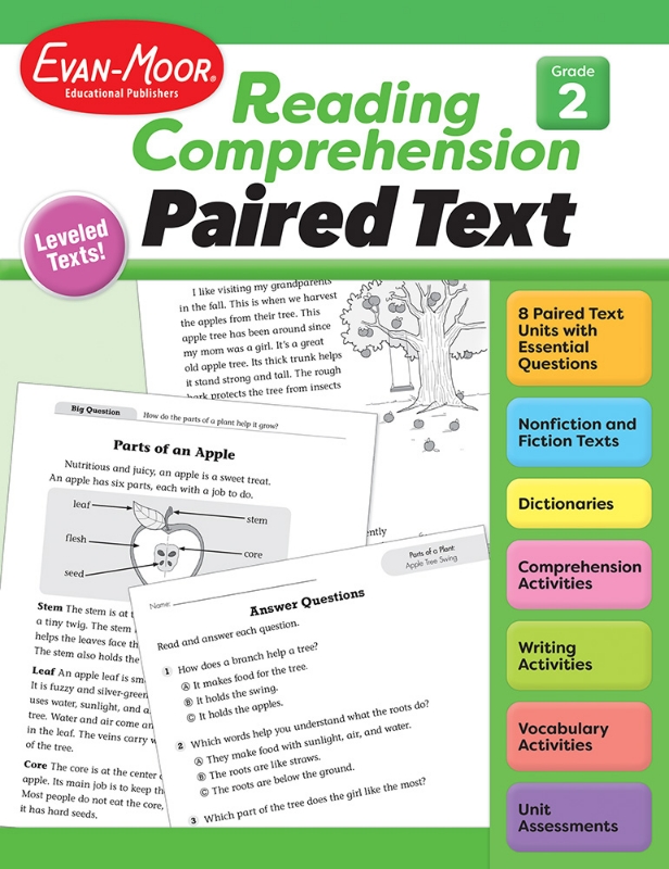 Reading Comprehension: Paired Text, Grade 2 - Print