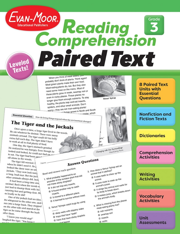 Reading Comprehension: Paired Text, Grade 3 - Print