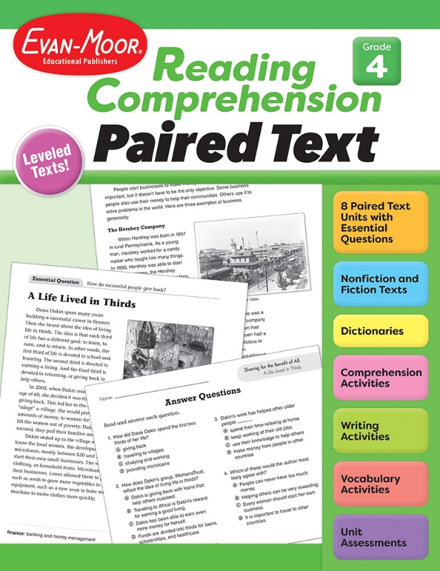 Reading Comprehension: Paired Text, Grade 4 - Print