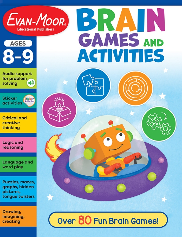 Brain Games and Activities Workbook, Ages 8–9 - Print