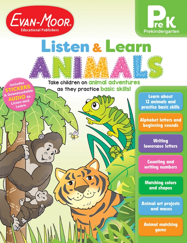 Listen and Learn: Animals, Grade PreK