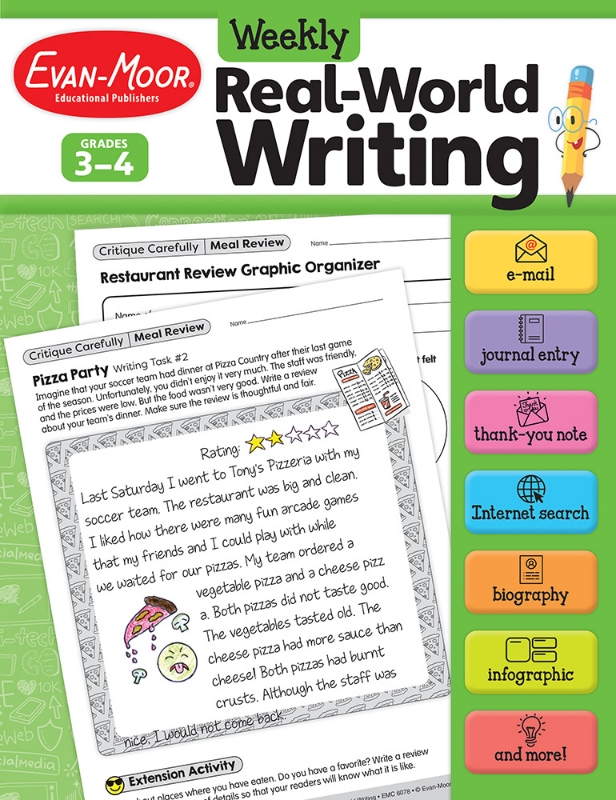 Weekly Real-World Writing, Grades 3-4, E-book