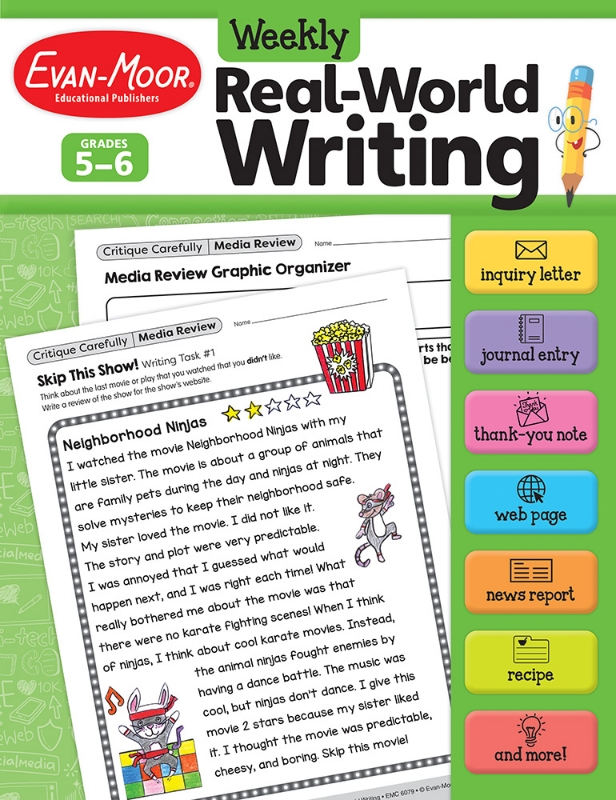 Weekly Real-World Writing, Grades 5-6, E-book