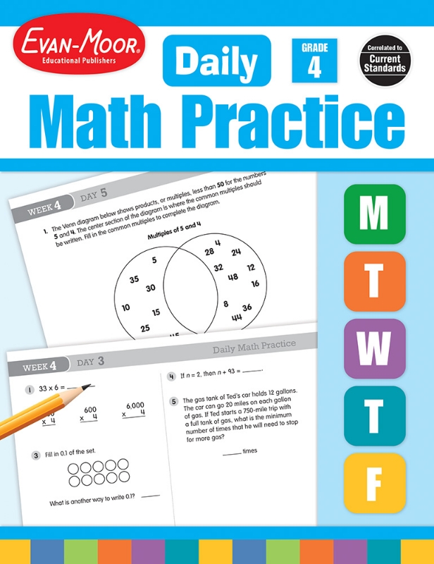 Daily Math Practice, Grade 4 - Teacher's Edition, Print