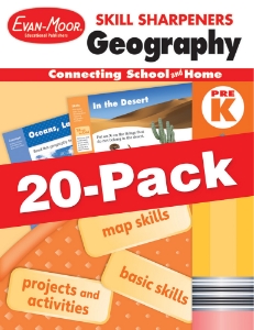 Skill Sharpeners: Geography, Grade PreK — Class pack