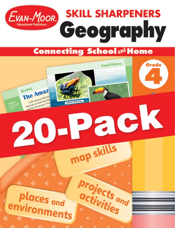 Skill Sharpeners: Geography, Grade 4 — Class pack