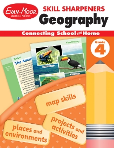 Skill Sharpeners: Geography, Grade 4 - Activity Book