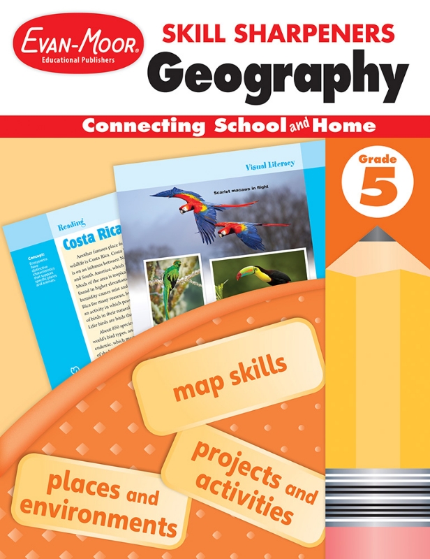 Skill Sharpeners: Geography, Grade 5 - Activity Book