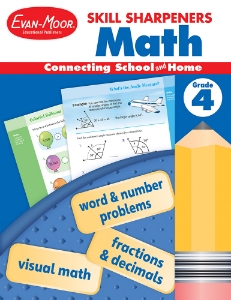 Skill Sharpeners: Math, Grade 4 - Activity Book