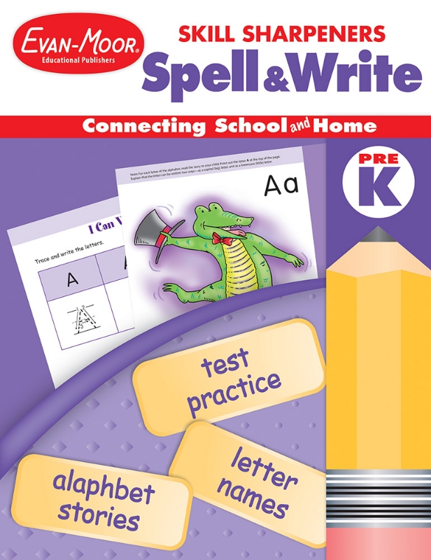 Skill Sharpeners: Spell & Write, Grade PreK - Activity Book