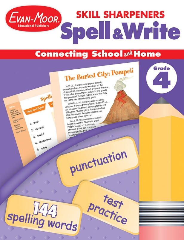 Skill Sharpeners: Spell & Write, Grade 4 - Activity Book