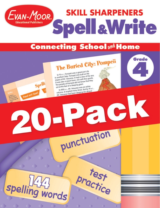 Skill Sharpeners: Spell & Write, Grade 4 — Class pack