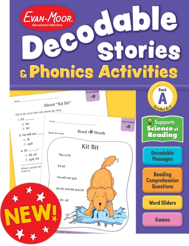 Decodable Stories and Phonics Activities, Level A, Grades K–1	