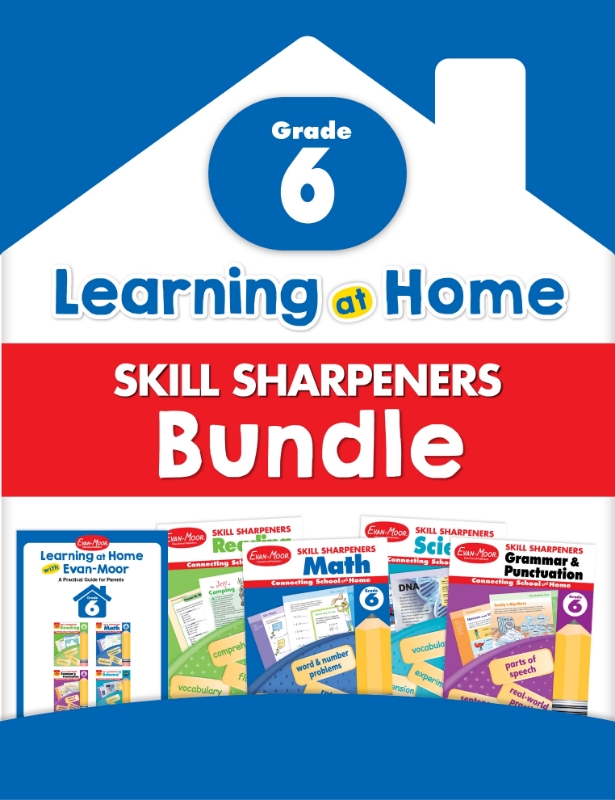 Learning At Home Skill Sharpeners Bundle, Grade 6