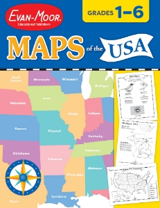 Maps of the USA, Grades 1-6 - Teacher Reproducibles, E-book