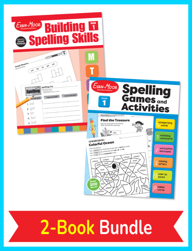 Building Spelling Skills and Spelling Games and Activities Bundle, Grade 1