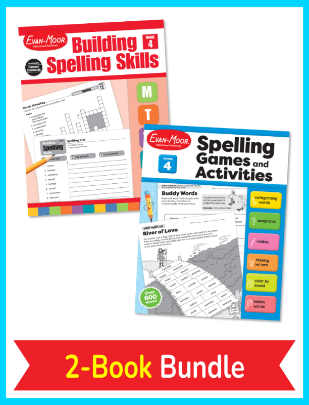 Building Spelling Skills and Spelling Games and Activities Bundle, Grade 4