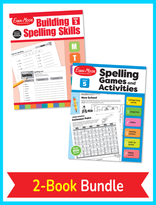 Building Spelling Skills and Spelling Games and Activities Bundle, Grade 5