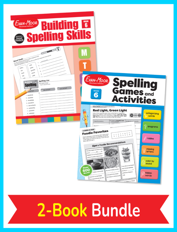 Building Spelling Skills and Spelling Games and Activities Bundle, Grade 6